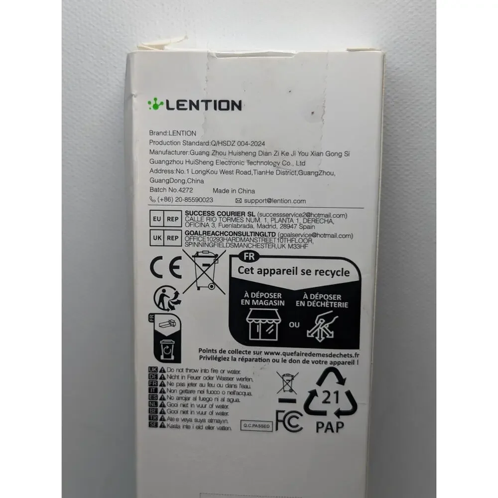LENTION A475 Work Study Accessory NEW White